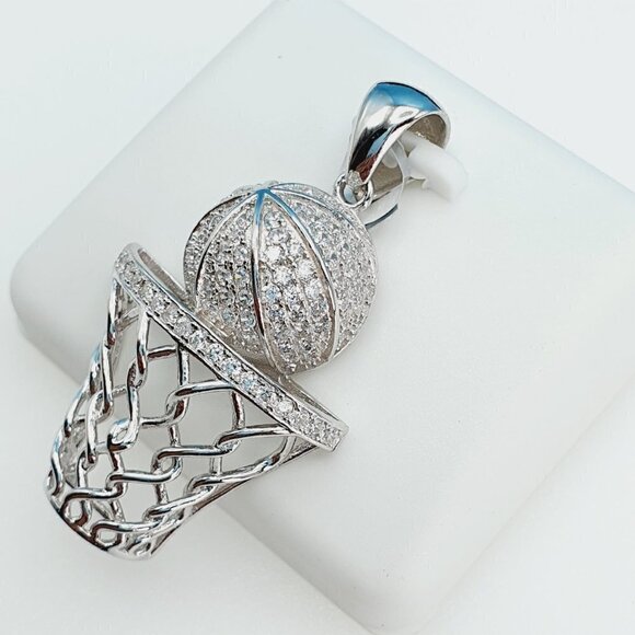 "925 Sterling Silver Cubic Zirconia Pendant, UU1P6A6041 - Picture 6 of 8